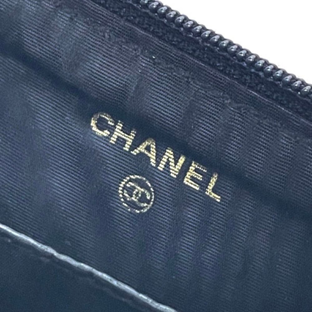 CHANEL Authentic Black Caviar Leather Logo Wallet - Picture 7 of 9